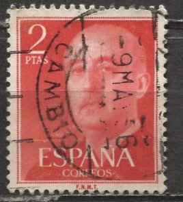 Spain; 1954; Sc. # 829; O/Used Single Stamp