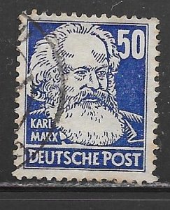 Germany Russian Zone 10N41: 50pf Karl Marx, used, VF