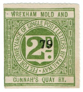(I.B) Wrexham, Mold & Connah's Quay Railway : Letter Stamp 2d