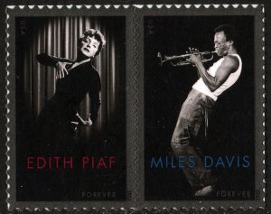SC#4692-93 (Forever) Edith Piaf/Miles Davis Pair (2012) SA