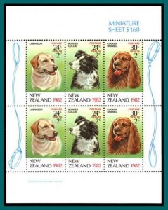 New Zealand 1982 Health, Dogs, MS, MNH  #B114a,SGMS1273