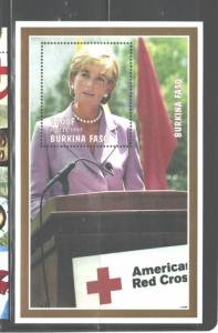 BURKINA FASO 1997 RED CROSS - DIANA PRINCESS of WALES #1090U MNH