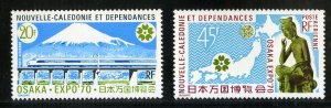 New Caledonia SC#C78-C79 EXPO '70 Osaka, JAPAN (1970) MNH