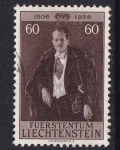 Liechtenstein  #306  used  1956  Prince 60rp