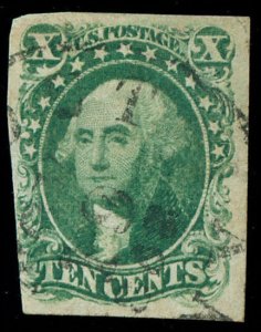 momen: US Stamps #13 IMPERF Used VF WEISS Cert $900 LOT # 87621