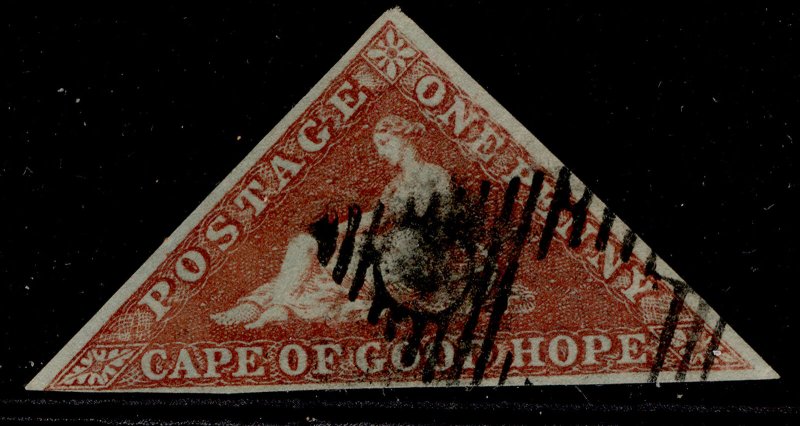 SOUTH AFRICA - Cape of Good Hope QV SG3a, 1d brown-red, FINE USED. Cat £375.