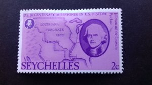 Seychelles 1976 The 200th Anniversary of American Revolution Unused