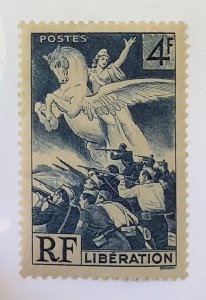 France 1945 Scott 503 MH - 4fr, Liberation of France, Winged Horse, Pegasus