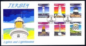 Jersey Sc# 923-928 FDC (a) 1999 Lighthouses