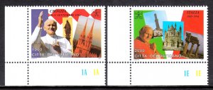 Vatican City - Scott #1000-1001 - MNH - SCV $3.75