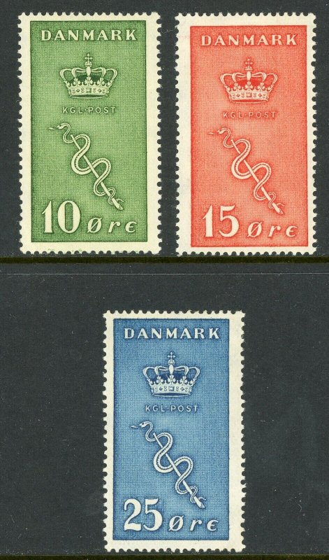 Denmark 1929 Semi Postal Set Scott #B3-B5 Mint B378