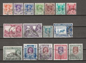 BURMA 1938/40 SG 18b/33 USED Cat £190