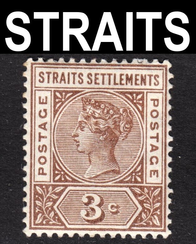 Malaya Straits Settlements Scott 85 VF to XF mint OG HR. FREE...