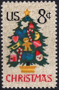 SC#1508 8¢ Christmas Tree in Needlepoint (1973) MNH