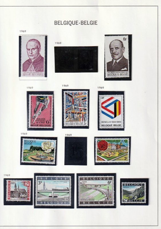 BELGIUM 1969/70 MNH+Mini Sheets (Apx 85 Items) (BR 1247 