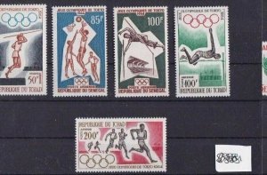 TOKYO OLYMPICS 1964  , UNMOUNTED MINT FRENCH COLONIES STAMPS REF R760