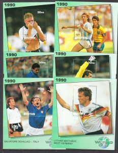 Bhutan 1043-48 MNH 1991 Soccer