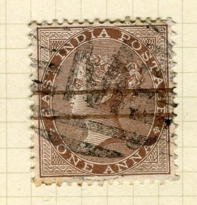 INDIA; 1865 early classic QV issue used value + fine LETTER POSTMARK