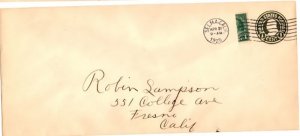 US BISECT TIED DUPLEX SELMA CALIFORNIA 1925 CANCEL