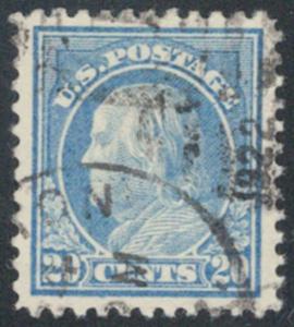 US # 515  20c Franklin, SUPERB, used, nice light cancel, perfectly centered w...