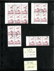 South Korea VF CTO Airmails Lot of 4 #'s. Cat 165.00