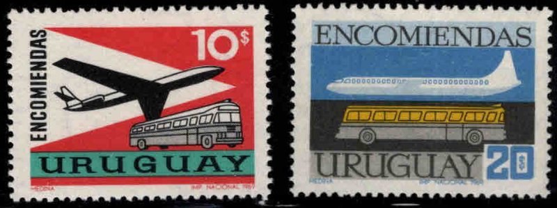 Uruguay Scott Q98-Q99  MNH** Parcel Post stamp set 1969