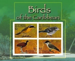 St. Vincent 2007 - SC# 3567 Birds of Caribbean Animals - Sheet of 4 Stamps - MNH