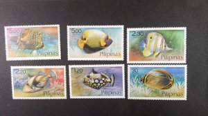 Philippines 1978 FISH complete set of 6 MNH XF Scott # 1379-1384