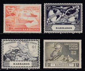 Barbados # 212-215, UPU Anniversary, Mint NH, Half Cat