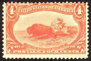 1898, US 4c, Trans-Mississippi, MH, Partly missing gum, Sc 287