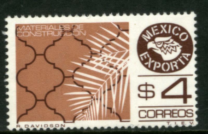 MEXICO Exporta 1172Var, $4P Constr Wmkd Fosfo Paper 2 MNH