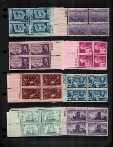 US 8 MNH plate blocks