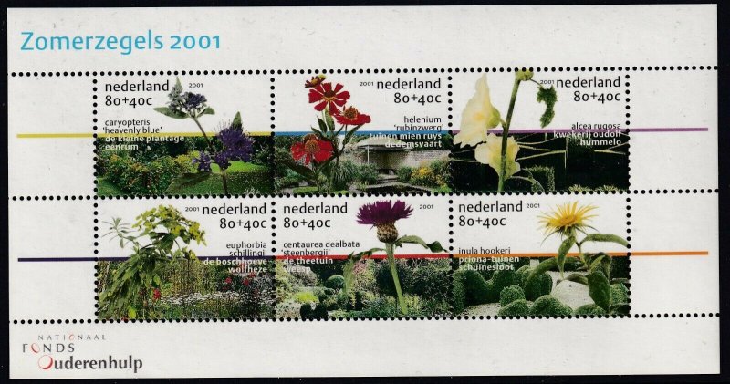 Sc# B724 Netherlands 1999 Flowers souvenir sheet MNH CV $6.00