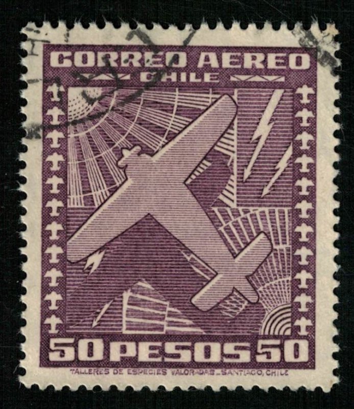 1934-1952, Airmail, Chile, SG #255a (T-9377)