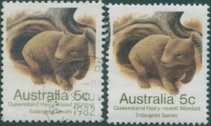 Australia 1981 SG784 5c Hairy-nosed Wombat set FU