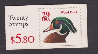 BK175 Wood Duck Booklet -  2485a plate #K11111