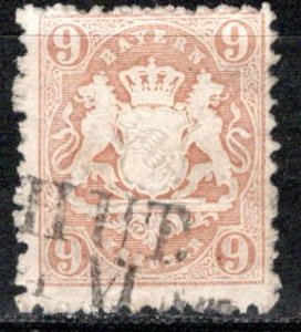 German States Bavaria Scott # 27, used