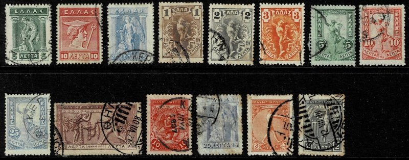 Small Collection Of Vintage Used Stamps From Greece