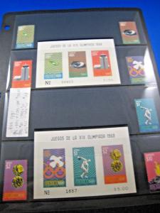 MEXICO  -  SCOTT # 996-1001, C340-C344, 998a, 1000a, C342a, C344a - OLYMPICS-MNH