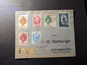 1920 Registered Liechtenstein Cover Triesen to Gloggnitz Austria