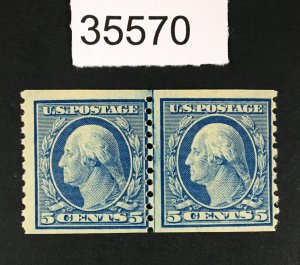 US STAMPS # 447 MINT OG NH LINE PAIR LOT #35570