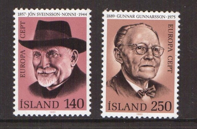 Iceland   #528-529  MNH  1980  Europa  writers