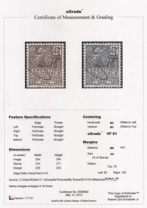 France #259 40C Fachi Woman Stamp used EGRADED VF 81