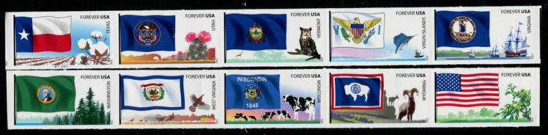 4327a 4332a (45c) Flags of our Nation set 6, MNH PNC5x2