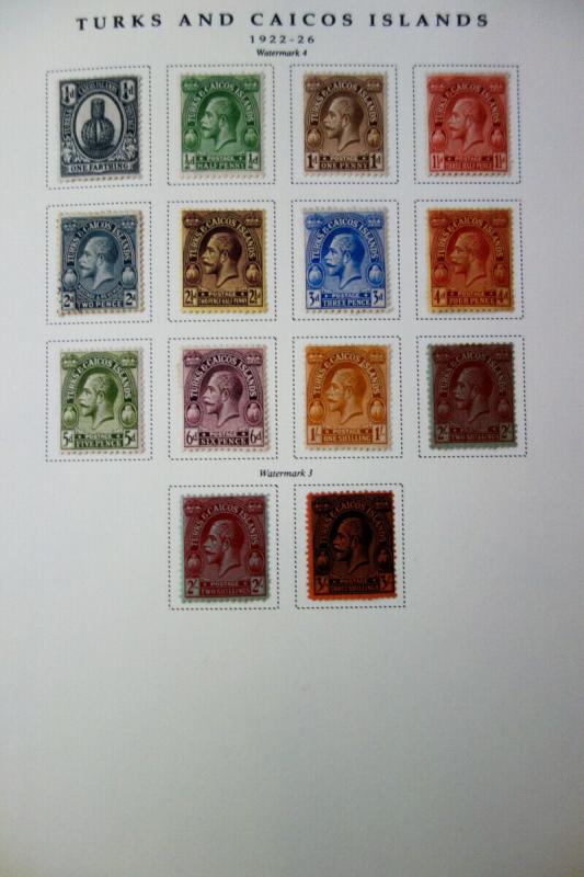 Turks & Caicos Mint Stamps 1900-1980's Collection in Album