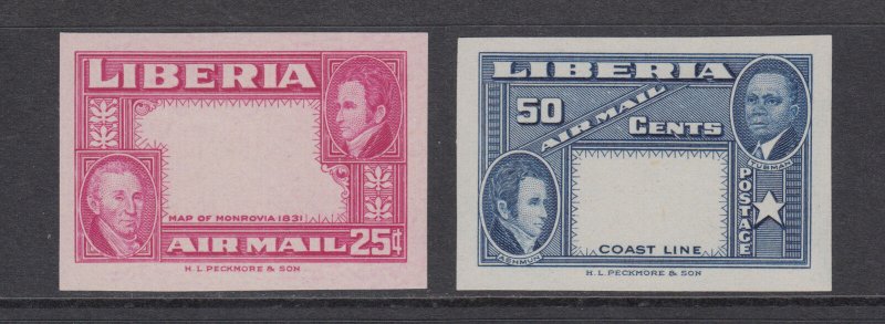 Liberia VS P-C500B-1B MLH. 1952 Jehudi Ashmun Air Post, Proofs of Frames