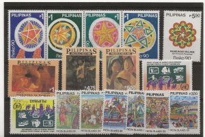Philippines 1989-90   5 sets (16 stamps)    MNH