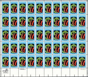 50th anniv. of Credit Union Act Sheet of Fifty 20 Cent Postage Stamps Scott 2075