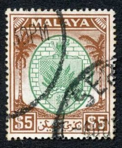 Negri Sembilan SG62 1949 Five Dollars Cat 120 Pounds