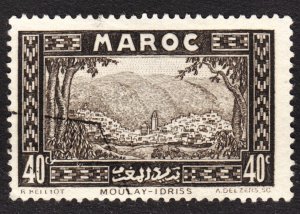 French Morocco Scott 133 F+ used. Lot #B.  FREE...